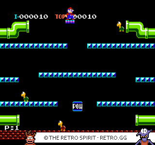 Game screenshot of Mario Bros.