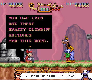 Game screenshot of The Magical Quest Starring Mickey Mouse