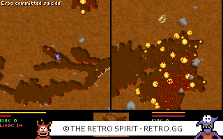 Game screenshot of Liero
