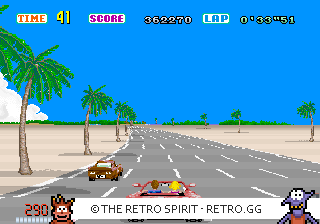 Game screenshot of OutRun
