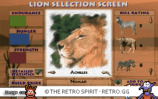 Game screenshot of Lion